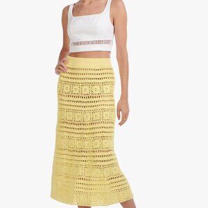 STAUD Marlin Crochet Skirt